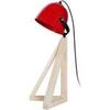 Lampes de bureau Tosel Lampe de bureau d&ocirc;me bois naturel et rouge Beige Unique. . Maison & D&eacute;co > Lampes de bureau.