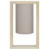 Lustres, suspensions et plafonniers Tosel Suspension carr&eacute; bois naturel et taupe Beige Unique. . Maison & D&eacute;co > Lustres, suspensions et plafonniers.