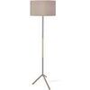 Lampadaires Tosel Lampadaire droit bois naturel et taupe Beige Unique. . Maison & D&eacute;co > Lampadaires.