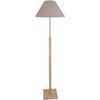 Lampadaires Tosel Lampadaire droit bois naturel et taupe Beige Unique. . Maison & D&eacute;co > Lampadaires.