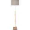 Lampadaires Tosel Lampadaire droit bois naturel et taupe Beige Unique. . Maison & D&eacute;co > Lampadaires.