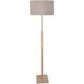 Lampadaires Tosel Lampadaire droit bois naturel et taupe Beige Unique. . Maison & D&eacute;co > Lampadaires.