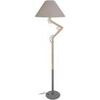 Lampadaires Tosel Lampadaire articul&eacute; bois naturel et taupe Beige Unique. . Maison & D&eacute;co > Lampadaires.