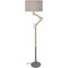 Lampadaires Tosel Lampadaire articul&eacute; bois naturel et taupe Beige Unique. . Maison & D&eacute;co > Lampadaires.