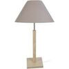 Lampes de bureau Tosel Lampe a poser colonne bois naturel et taupe Beige Unique. . Maison & D&eacute;co > Lampes de bureau.