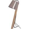 Lampes de bureau Tosel Lampe de bureau tr&eacute;pied bois naturel et taupe Beige Unique. . Maison & D&eacute;co > Lampes de bureau.