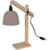 Lampes de bureau Tosel Lampe de bureau articul&eacute; bois naturel et taupe Beige Unique. . Maison & D&eacute;co > Lampes de bureau.