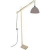 Lampadaires Tosel lampadaire liseuse articul&eacute; bois naturel et taupe Beige Unique. . Maison & D&eacute;co > Lampadaires.