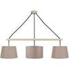 Lustres, suspensions et plafonniers Tosel Lustre poutre bois naturel et taupe Beige Unique. . Maison & D&eacute;co > Lustres, suspensions et plafonniers.