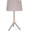 Lampes de bureau Tosel Lampe a poser droit bois naturel et taupe Beige Unique. . Maison & D&eacute;co > Lampes de bureau.