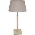 Lampes de bureau Tosel Lampe a poser colonne bois naturel et taupe Beige Unique. . Maison & D&eacute;co > Lampes de bureau.