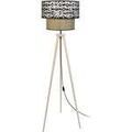 Lampadaires Tosel Lampadaire tr&eacute;pied bois naturel et tissu cr&egrave;me Beige Unique. . Maison & D&eacute;co > Lampadaires. Grenoble
