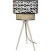 Lampes de bureau Tosel Lampe a poser tr&eacute;pied bois naturel et tissu cr&egrave;me Beige Unique. . Maison & D&eacute;co > Lampes de bureau.