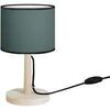 Lampes de bureau Tosel Lampe de chevet droit bois naturel et vert Beige Unique. . Maison & D&eacute;co > Lampes de bureau.