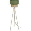 Lampadaires Tosel Lampadaire tr&eacute;pied bois naturel et vert kaki Beige Unique. . Maison & D&eacute;co > Lampadaires.