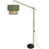 Lampadaires Tosel Lampadaire droit bois naturel et vert kaki Beige Unique. . Maison & D&eacute;co > Lampadaires.