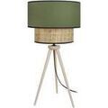 Lampes de bureau Tosel Lampe a poser tr&eacute;pied bois naturel et vert kaki Beige Unique. . Maison & D&eacute;co > Lampes de bureau. Grenoble