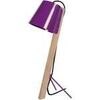 Lampes de bureau Tosel Lampe de bureau tr&eacute;pied bois naturel et violet Beige Unique. . Maison & D&eacute;co > Lampes de bureau.