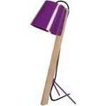 Lampes de bureau Tosel Lampe de bureau tr&eacute;pied bois naturel et violet Beige Unique. . Maison & D&eacute;co > Lampes de bureau.