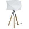 Lampes de bureau Tosel Lampe a poser tr&eacute;pied bois naturel,aluminium et blanc Beige Unique. . Maison & D&eacute;co > Lampes de bureau.
