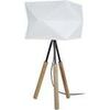 Lampes de bureau Tosel Lampe a poser tr&eacute;pied bois naturel,noir et blanc Beige Unique. . Maison & D&eacute;co > Lampes de bureau.