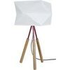 Lampes de bureau Tosel Lampe a poser tr&eacute;pied bois naturel,rouge et blanc Beige Unique. . Maison & D&eacute;co > Lampes de bureau.
