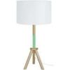 Lampes de bureau Tosel Lampe a poser tr&eacute;pied bois naturel,vert et blanc Beige Unique. . Maison & D&eacute;co > Lampes de bureau.