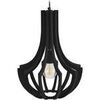 Lustres, suspensions et plafonniers Tosel Suspension bomb&eacute; bois noir Noir Unique. . Maison & D&eacute;co > Lustres, suspensions et plafonniers.