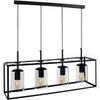 Lustres, suspensions et plafonniers Tosel Lustre poutre m&eacute;tal noir Noir Unique. . Maison & D&eacute;co > Lustres, suspensions et plafonniers.