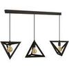 Lustres, suspensions et plafonniers Tosel Lustre bar bois noir Noir Unique. . Maison & D&eacute;co > Lustres, suspensions et plafonniers.