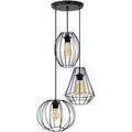 Lustres, suspensions et plafonniers Tosel Lustre grappe m&eacute;tal noir Noir Unique. . Maison & D&eacute;co > Lustres, suspensions et plafonniers.