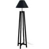 Lampadaires Tosel Lampadaire colonne bois noir Noir Unique. . Maison & D&eacute;co > Lampadaires.