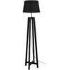 Lampadaires Tosel Lampadaire colonne bois noir Noir Unique. . Maison & D&eacute;co > Lampadaires.
