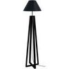 Lampadaires Tosel Lampadaire colonne bois noir Noir Unique. . Maison & D&eacute;co > Lampadaires.