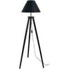 Lampadaires Tosel Lampadaire tr&eacute;pied bois noir Noir Unique. . Maison & D&eacute;co > Lampadaires.