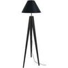 Lampadaires Tosel Lampadaire tr&eacute;pied bois noir Noir Unique. . Maison & D&eacute;co > Lampadaires.