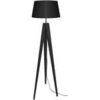 Lampadaires Tosel Lampadaire tr&eacute;pied bois noir Noir Unique. . Maison & D&eacute;co > Lampadaires.