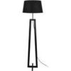 Lampadaires Tosel Lampadaire colonne bois noir Noir Unique. . Maison & D&eacute;co > Lampadaires.