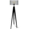 Lampadaires Tosel Lampadaire tr&eacute;pied bois noir Noir Unique. . Maison & D&eacute;co > Lampadaires.