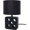 Lampes de bureau Tosel Lampe de chevet carr&eacute; bois noir Noir Unique. . Maison & D&eacute;co > Lampes de bureau.