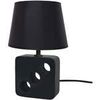 Lampes de bureau Tosel Lampe de chevet carr&eacute; bois noir Noir Unique. . Maison & D&eacute;co > Lampes de bureau.