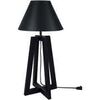 Lampes de bureau Tosel Lampe de chevet colonne bois noir Noir Unique. . Maison & D&eacute;co > Lampes de bureau.