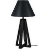 Lampes de bureau Tosel Lampe de chevet colonne bois noir Noir Unique. . Maison & D&eacute;co > Lampes de bureau.