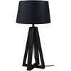 Lampes de bureau Tosel Lampe de chevet colonne bois noir Noir Unique. . Maison & D&eacute;co > Lampes de bureau.