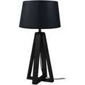 Luminaire sur Grenoble : Lampes de bureau Tosel Lampe de chevet colonne bois noir Noir Unique. . Maison & D&eacute;co > Lampes de bureau.