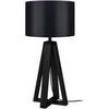 Lampes de bureau Tosel Lampe de chevet colonne bois noir Noir Unique. . Maison & D&eacute;co > Lampes de bureau.