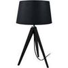 Lampes de bureau Tosel Lampe de chevet tr&eacute;pied bois noir Noir Unique. . Maison & D&eacute;co > Lampes de bureau.