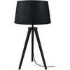 Lampes de bureau Tosel Lampe de chevet tr&eacute;pied bois noir Noir Unique. . Maison & D&eacute;co > Lampes de bureau.