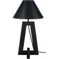 Luminaire sur Grenoble : Lampes de bureau Tosel Lampe a poser colonne bois noir Noir Unique. . Maison & D&eacute;co > Lampes de bureau.