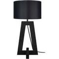 Luminaire sur Grenoble : Lampes de bureau Tosel Lampe a poser colonne bois noir Noir Unique. . Maison & D&eacute;co > Lampes de bureau.